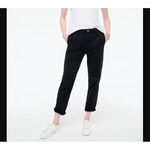 J Crew NEW NWT Womens Petite P10 Black High Rise Girlfriend Chino Pants